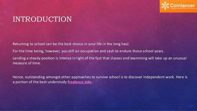 7 Freelancing Jobs For Students