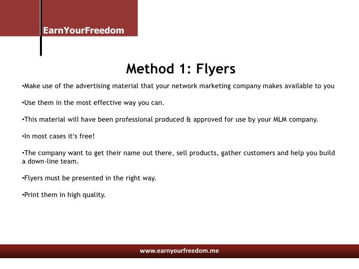 7 free to low cost ways to get lead for your mlm business network marketing flyers
