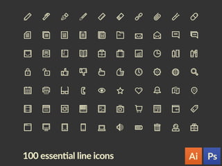 http://www.file-shack.com/lineart-100-essential-line-icons/
 