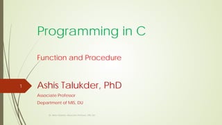 Functions and procedures c programming.pdf image.