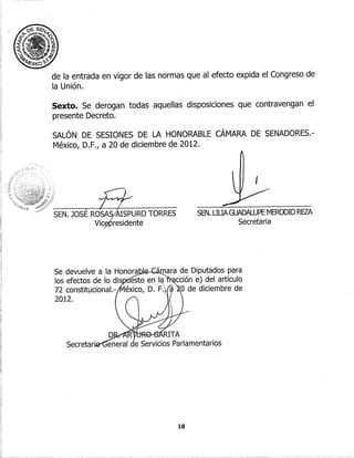 Gaceta Parlamentaria 21 Dic 2012