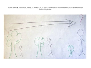 Source : Kohler, F., Marchand, G., Thierry, C., Parrilla, T. G., & Léna, P. Conditions socio-environnementales pour la réhabilitation de la
biodiversité ordinaire.

 
