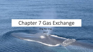 Chapter 7 Gas Exchange
Ong Yee Sing
2017
 