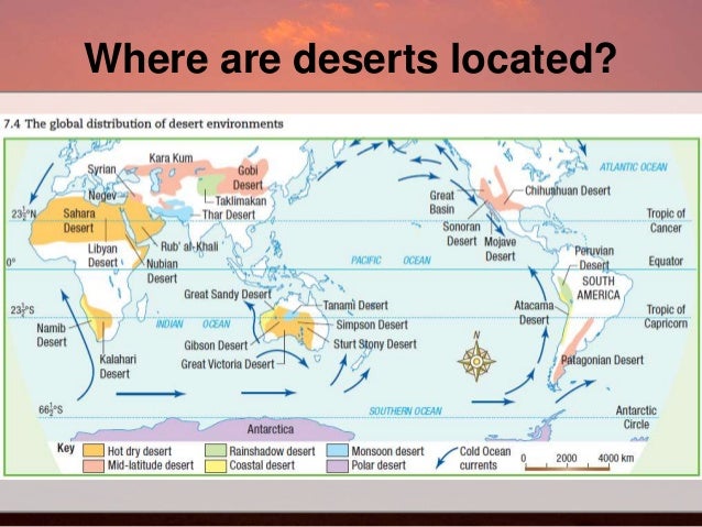 Where are deserts found?