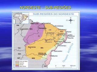 NORDESTE – SUB-REGIÕES
 