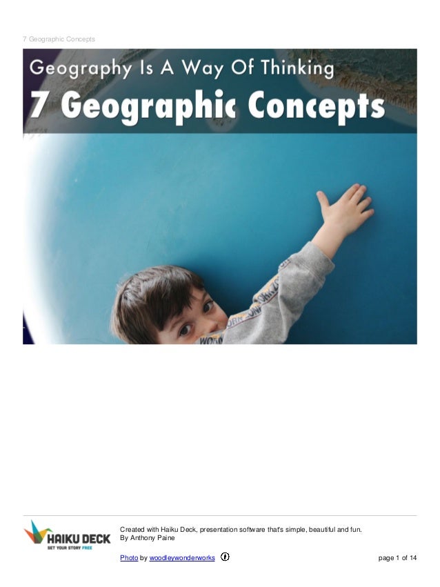 7 geographic concepts geographical concepts