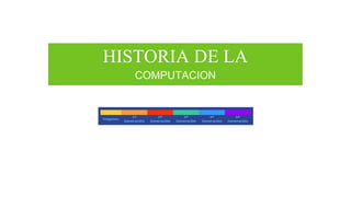 HISTORIA DE LA
COMPUTACION
 