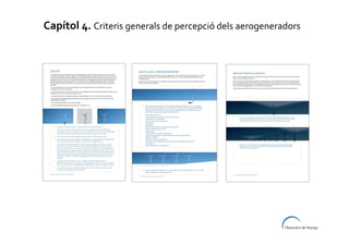 Capítol 4. Criteris generals de percepció dels aerogeneradors

 
