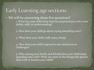 Early learning and development del | PPTX
