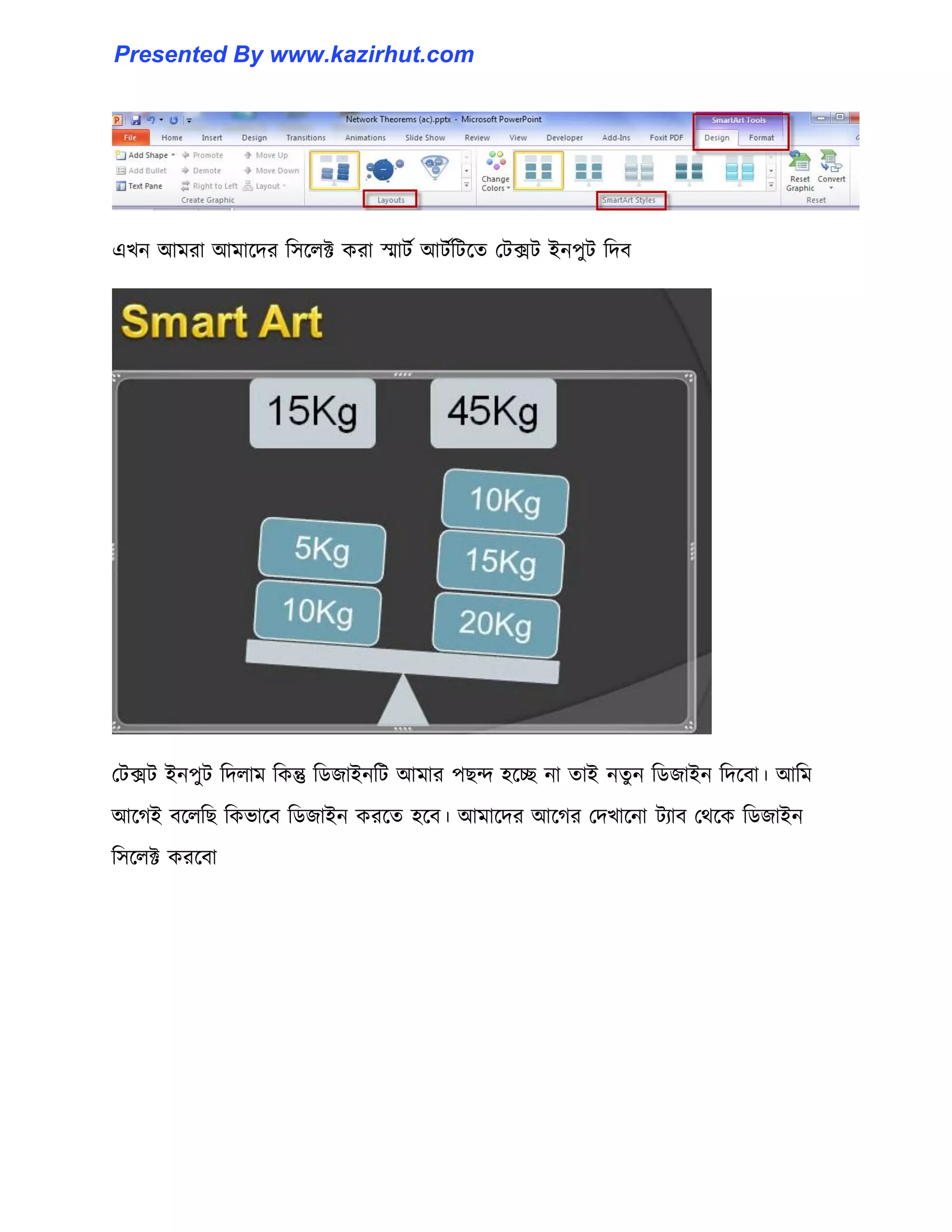 এখন আমরা আমাক্ের ট঴ক্঱ক্ট করা স্মাটণ আটণটটক্ে পটেট ইনপুট টেব
পটেট ইনপুট টে঱াম টকন্তু টর্জাইনটট আমার পছন্দ ঵ক্ে না োই নেু ন টর্জাইন টেক্বা। আটম
আক্গই বক্঱টছ টকভাক্ব টর্জাইন করক্ে ঵ক্ব। আমাক্ের আক্গর পেখাক্না টযাব পর্ক্ক টর্জাইন
ট঴ক্঱ক্ট করক্বা
Presented By www.kazirhut.com
 