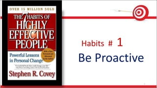 Life and Learning
2
Habits # 1
Be Proactive
 