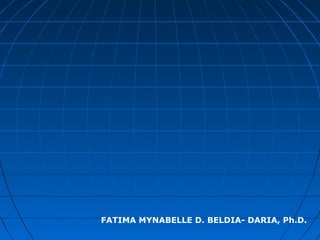FATIMA MYNABELLE D. BELDIA- DARIA, Ph.D.
 