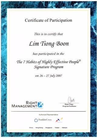 The 7 Habits of Highly Effective People Signature Program