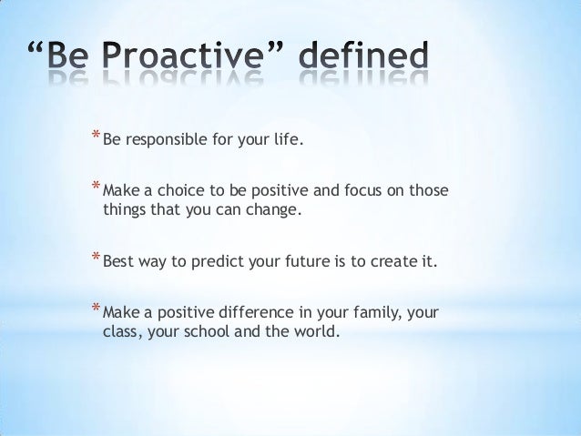 7habits be proactive