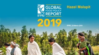 Hazel Malapit
IFPRI | 26 March 2019
 