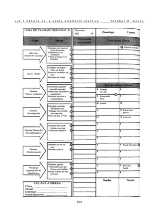 L o s 7 h á b i t o s d e l a g e n t e a l t a m e n t e e f e c t i v a S t e p h e n R . C o v e y
103
 