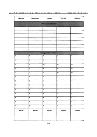L o s 7 h á b i t o s d e l a g e n t e a l t a m e n t e e f e c t i v a S t e p h e n R . C o v e y
114
 