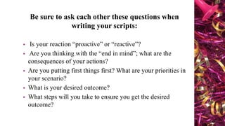 Proactive Questions 7 Habits of Highly Effective People | PPTX
