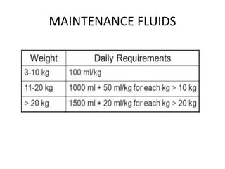 MAINTENANCE FLUIDS
 