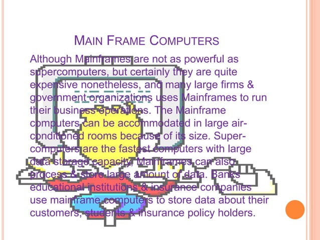 Types of Computers PPT | PPT image.