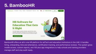 7 Best HR Software for EdTech Industry in the UAE | PDF