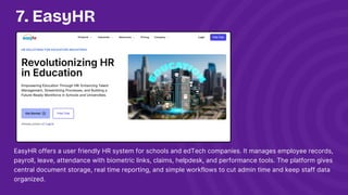 7 Best HR Software for EdTech Industry in the UAE | PDF