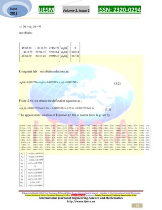 Finite Element Approach to the Solution of Fourth order Beam Equation ...