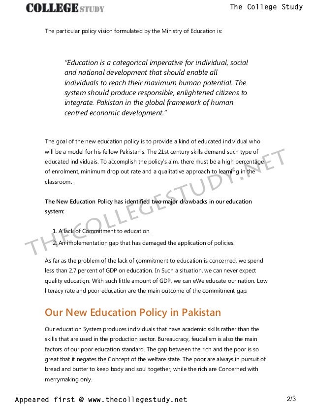 short essay on education
