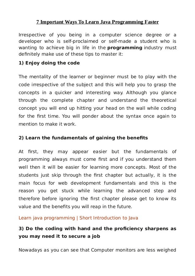 Best place to learn java programming - stereozik