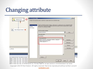 Copyright 2014 © Ram Kedem. All rights reserved. Not to be reproduced without written consent 
ramkedem.com 
Changing attribute  