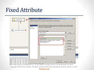 Copyright 2014 © Ram Kedem. All rights reserved. Not to be reproduced without written consent 
ramkedem.com 
Fixed Attribute  