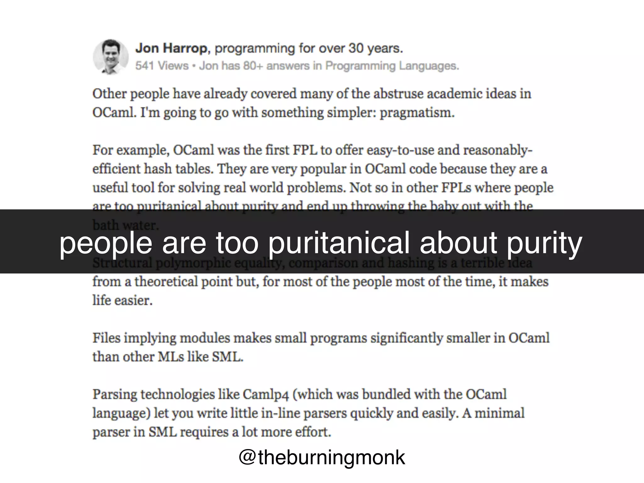 @theburningmonk
what about ineffective
coding habits SOME F#/FP
programmers DO have?
 