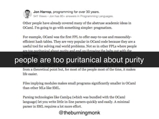 @theburningmonk
what about ineffective
coding habits SOME F#/FP
programmers DO have?
 