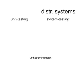 @theburningmonk
Jepsenproperty-based
unit-testing system-testing
distr. systems
 