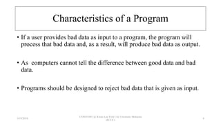 7 Input Validation | PPTX | Programming Languages | Computing