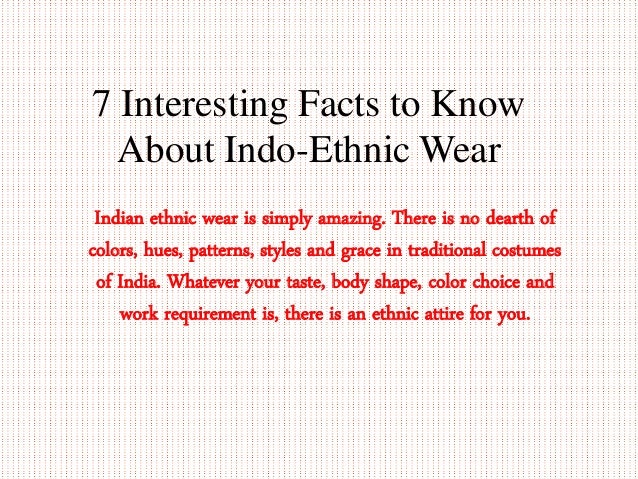 about ethnic wear
