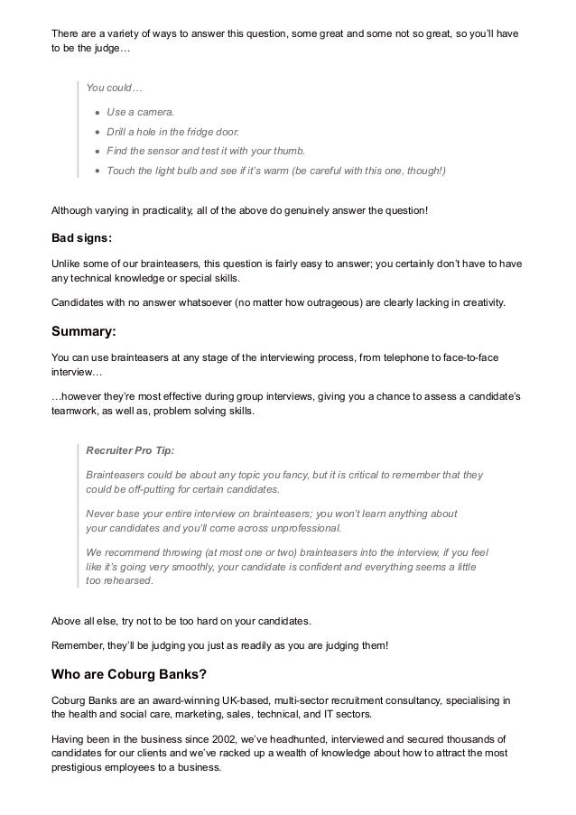 Learn to Answer Difficult Interview Questions