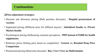 Pricing for Pharmaceutical Marketing Management | PDF