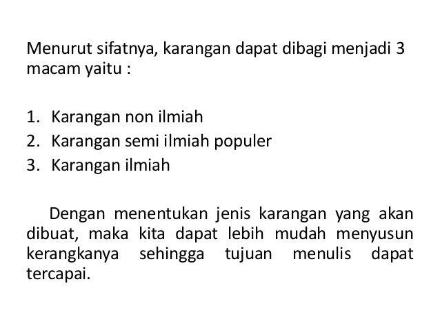 7 Jenis Tulisan Karangan