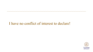 I have no conflict of interest to declare!
 