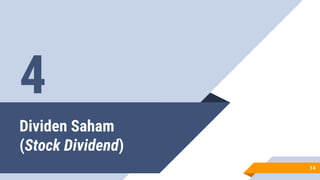 Dividen Saham
(Stock Dividend)
14
4
 