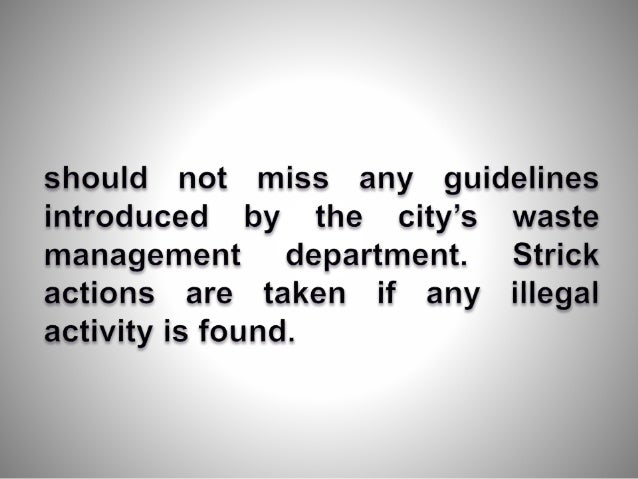 7 key objectives of waste management