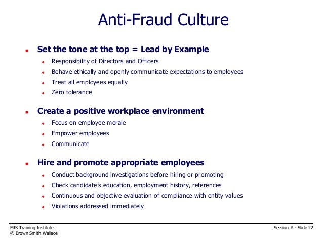 Best option for conducting anit-fraud training