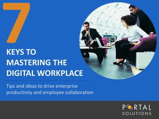 KEYS TO
MASTERING THE
DIGITAL WORKPLACE
Tips and ideas to drive enterprise
productivity and employee collaboration
 