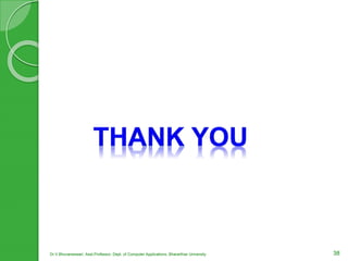 38Dr.V.Bhuvaneswari, Asst.Professor, Dept. of Computer Applications, Bhararthiar University
 