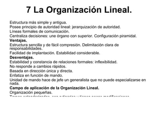 7 La Organización Lineal. ,[object Object]