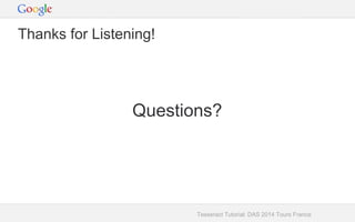 Tesseract Tutorial: DAS 2014 Tours France
Thanks for Listening!
Questions?
 