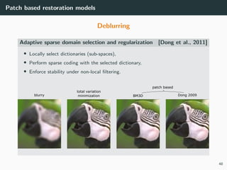 IVR - Chapter 7 - Patch models and dictionary learning | PDF