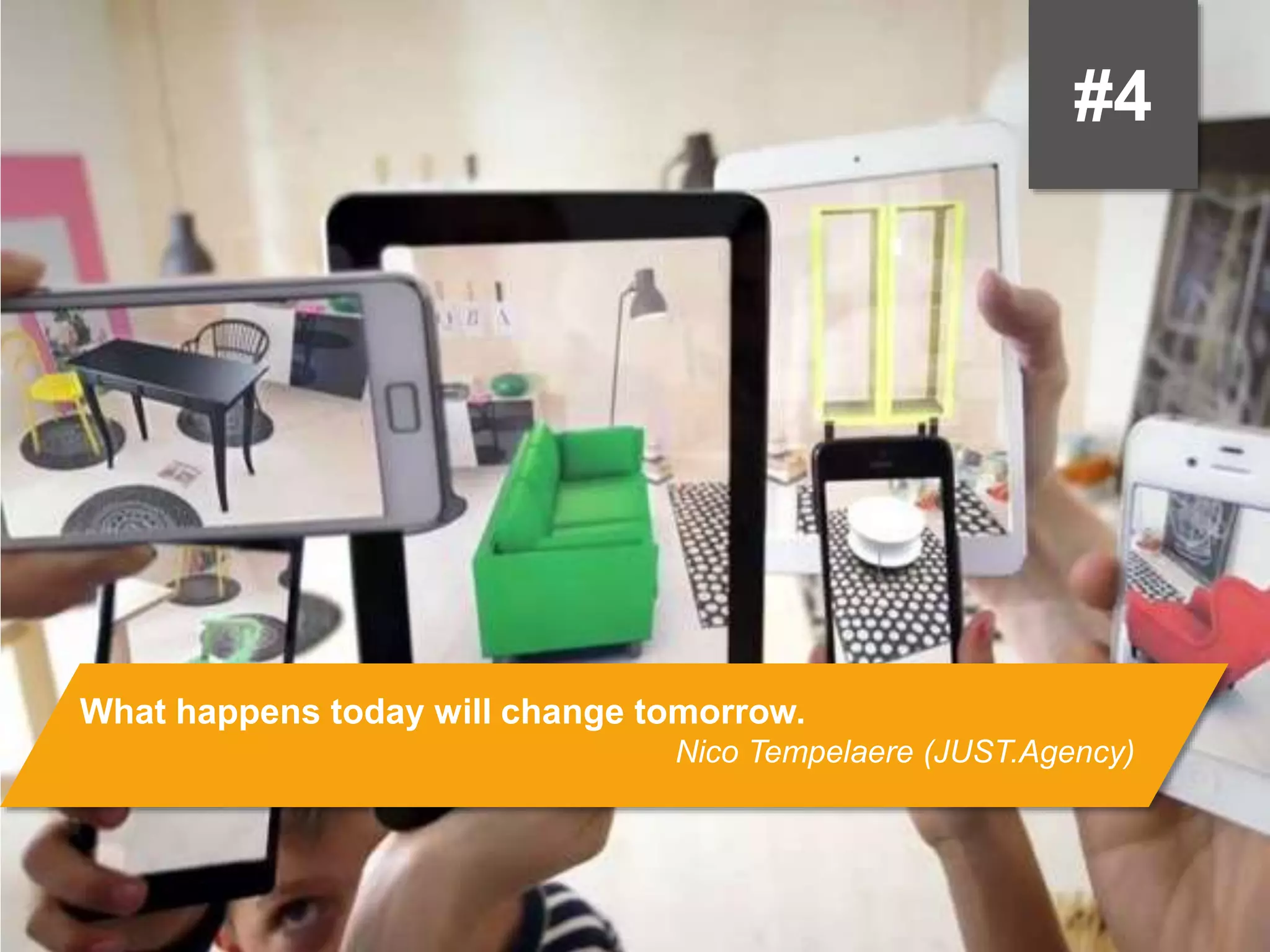 #4
What happens today will change tomorrow.
Nico Tempelaere (JUST.Agency)
 