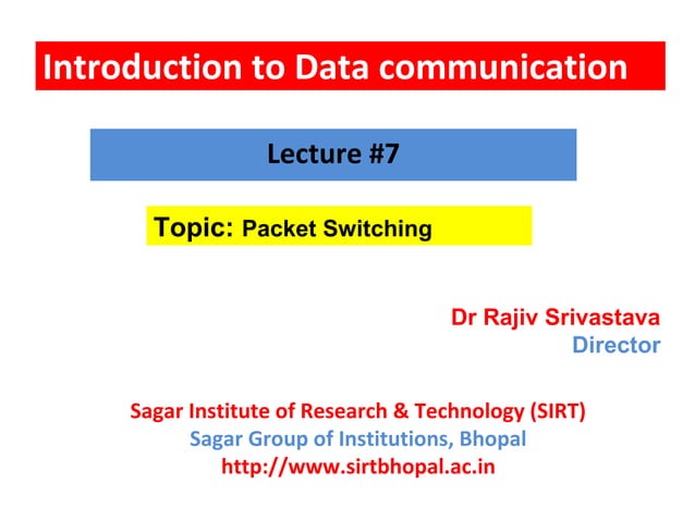 Topic Packet switching | PPT